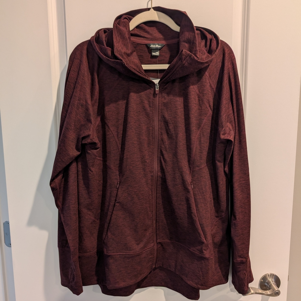 Eddie Bauer Burgundy Zip-Up Jacket